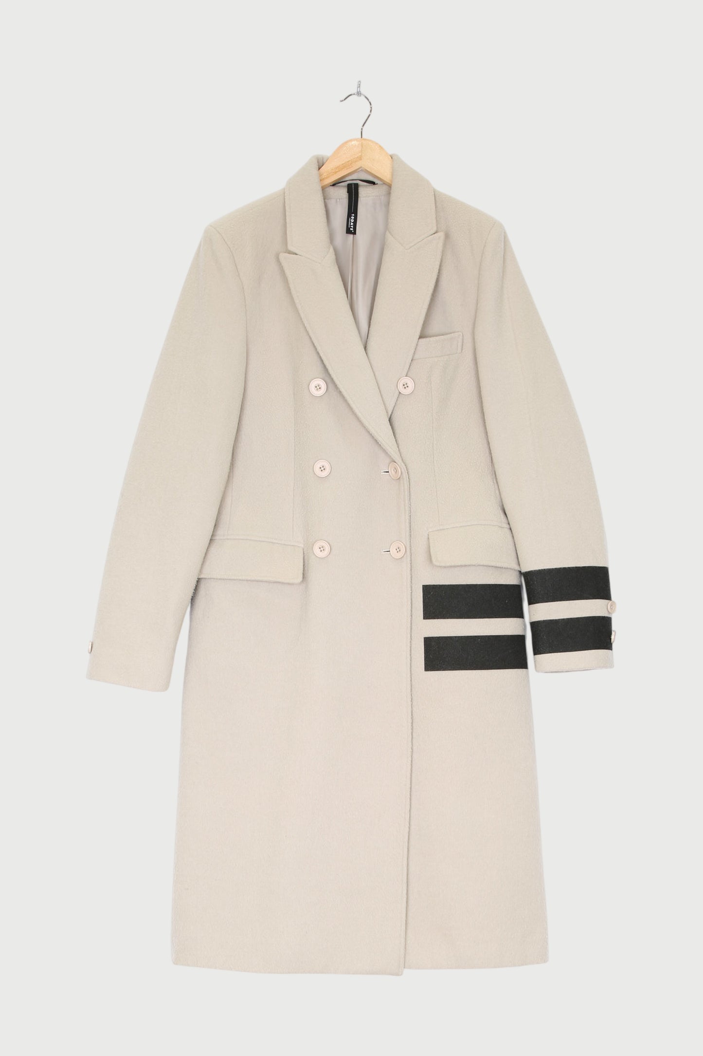 WOOL COAT TWO STRIPE