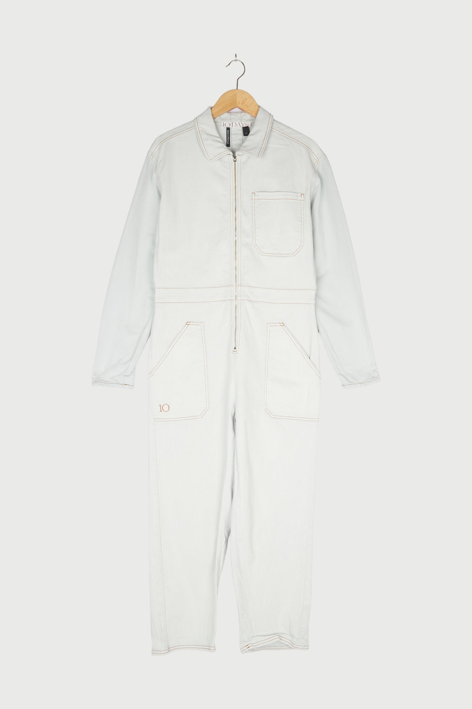 White denim boiler suit hotsell