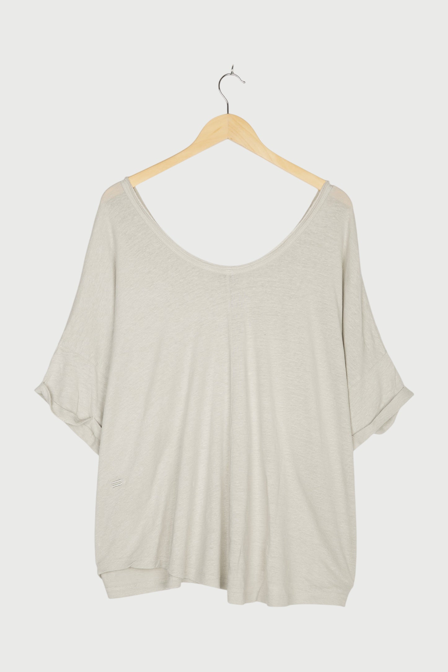 WIDE NECK TEE LINEN