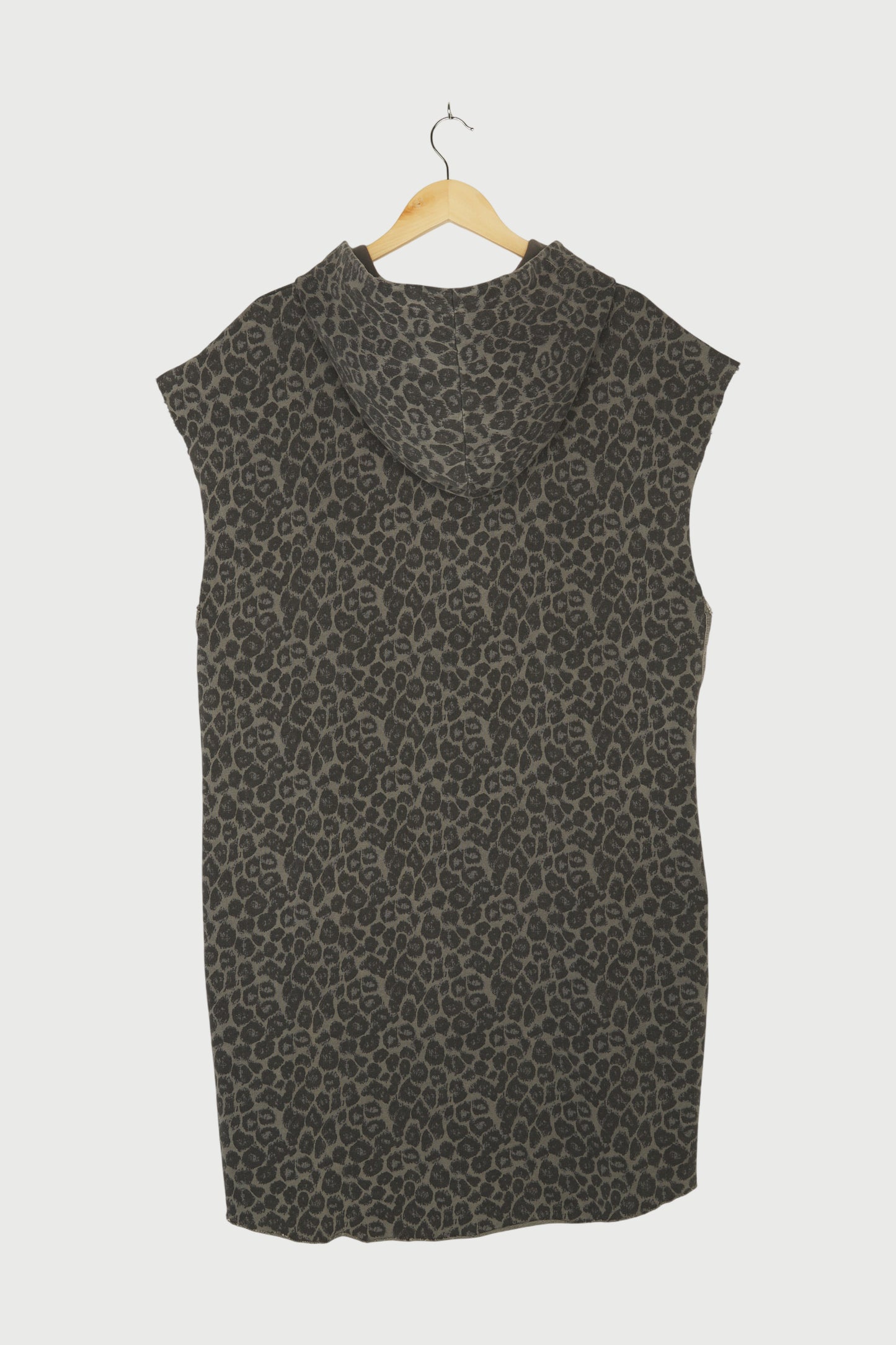 HOODIE DRESS FADE OUT LEOPARD