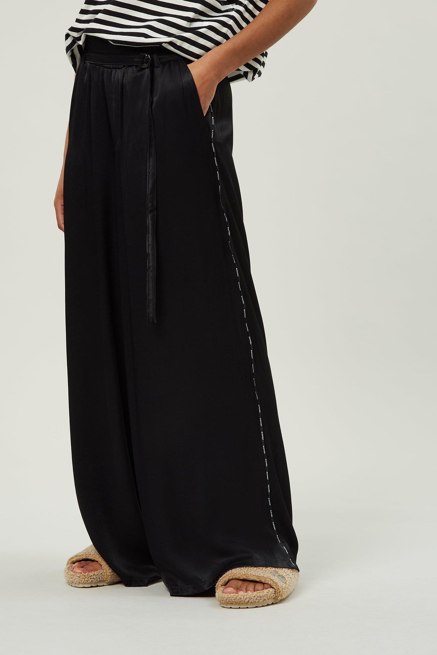 SATIN WIDE PANTS