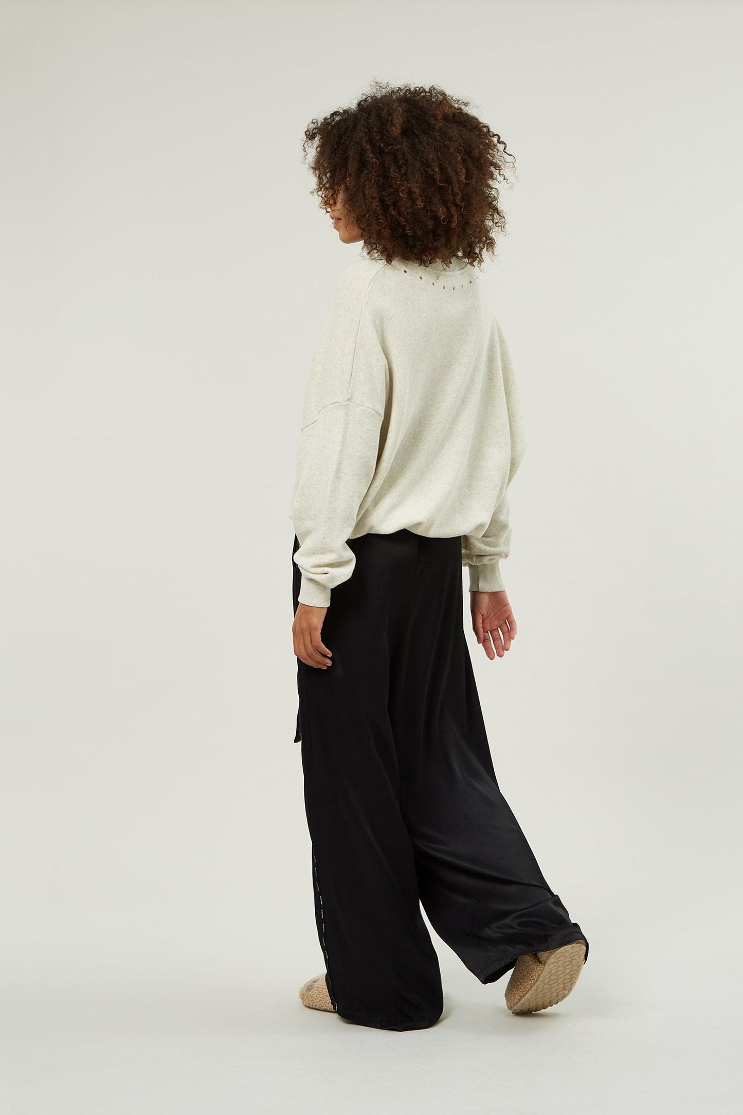 SATIN WIDE PANTS