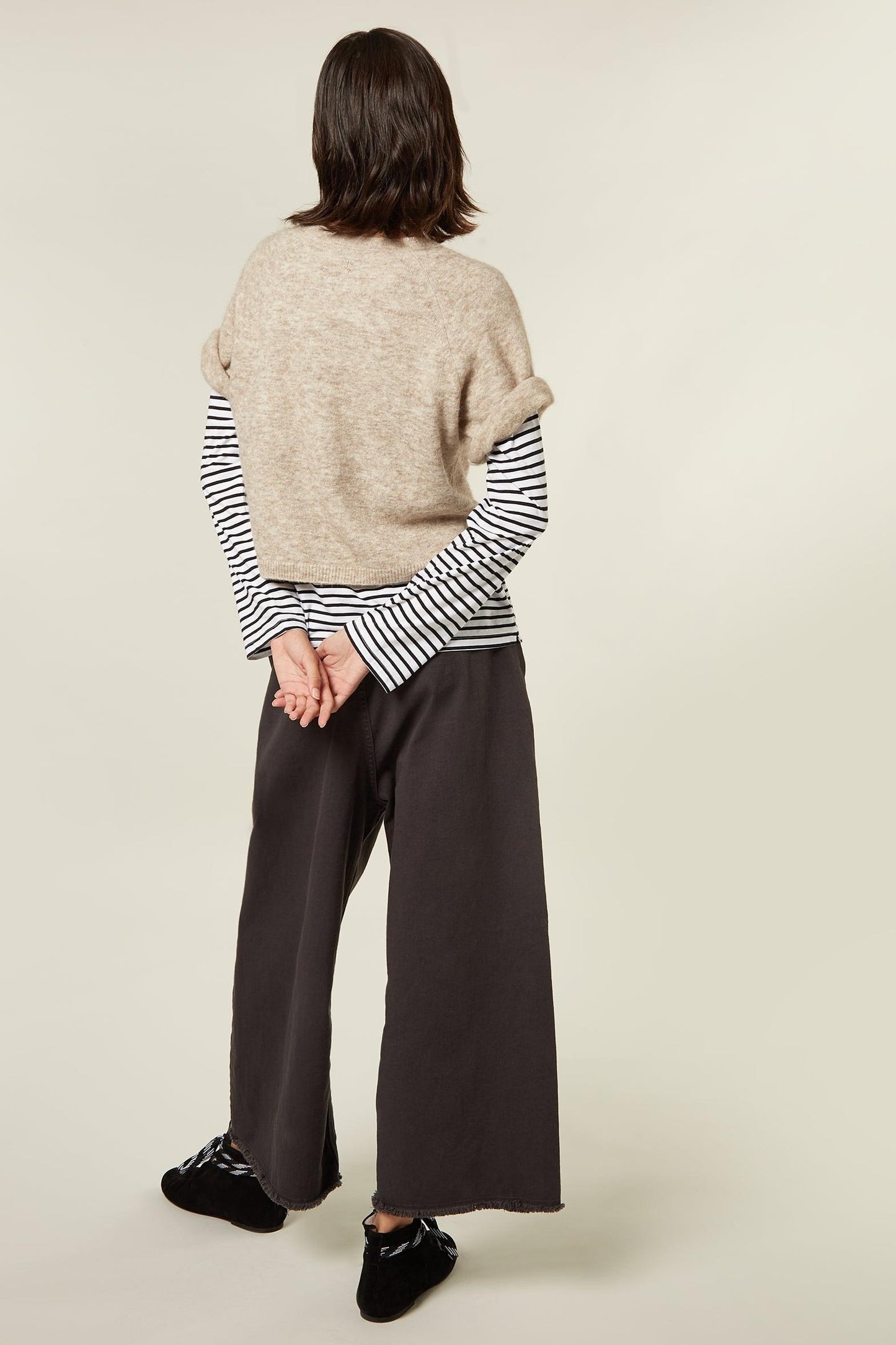 DYED DENIM CULOTTE