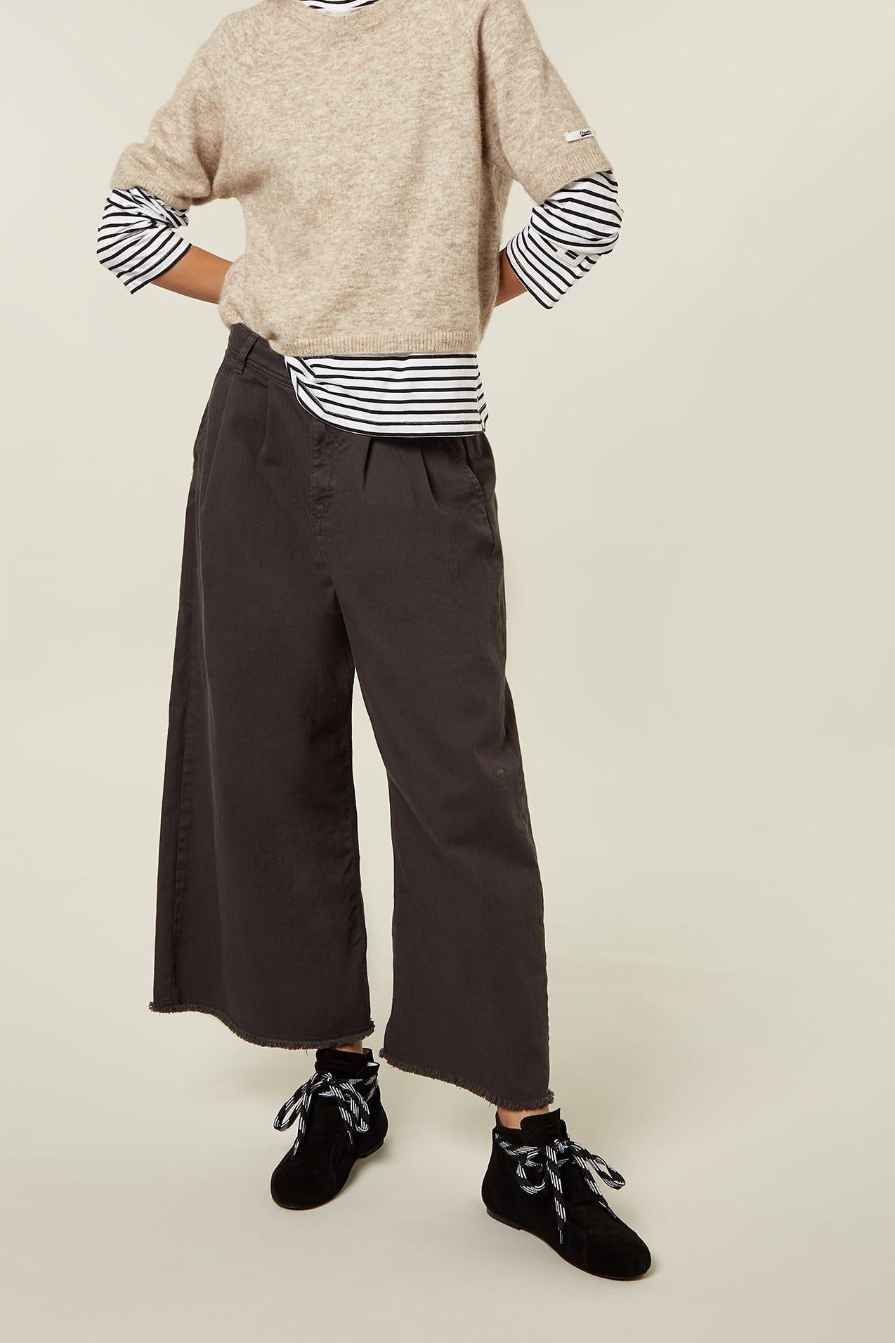 DYED DENIM CULOTTE