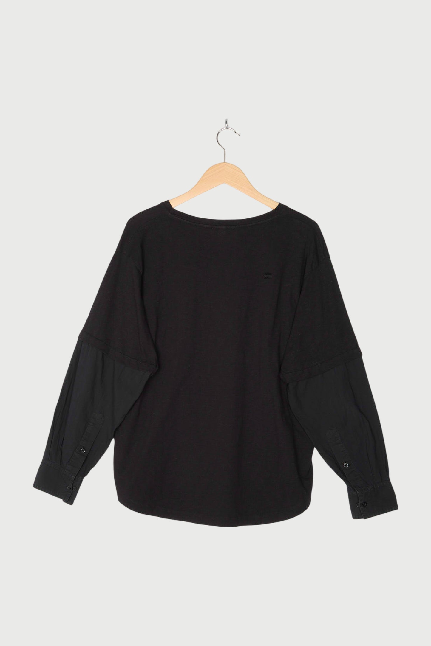 WOVEN SLEEVE TEE