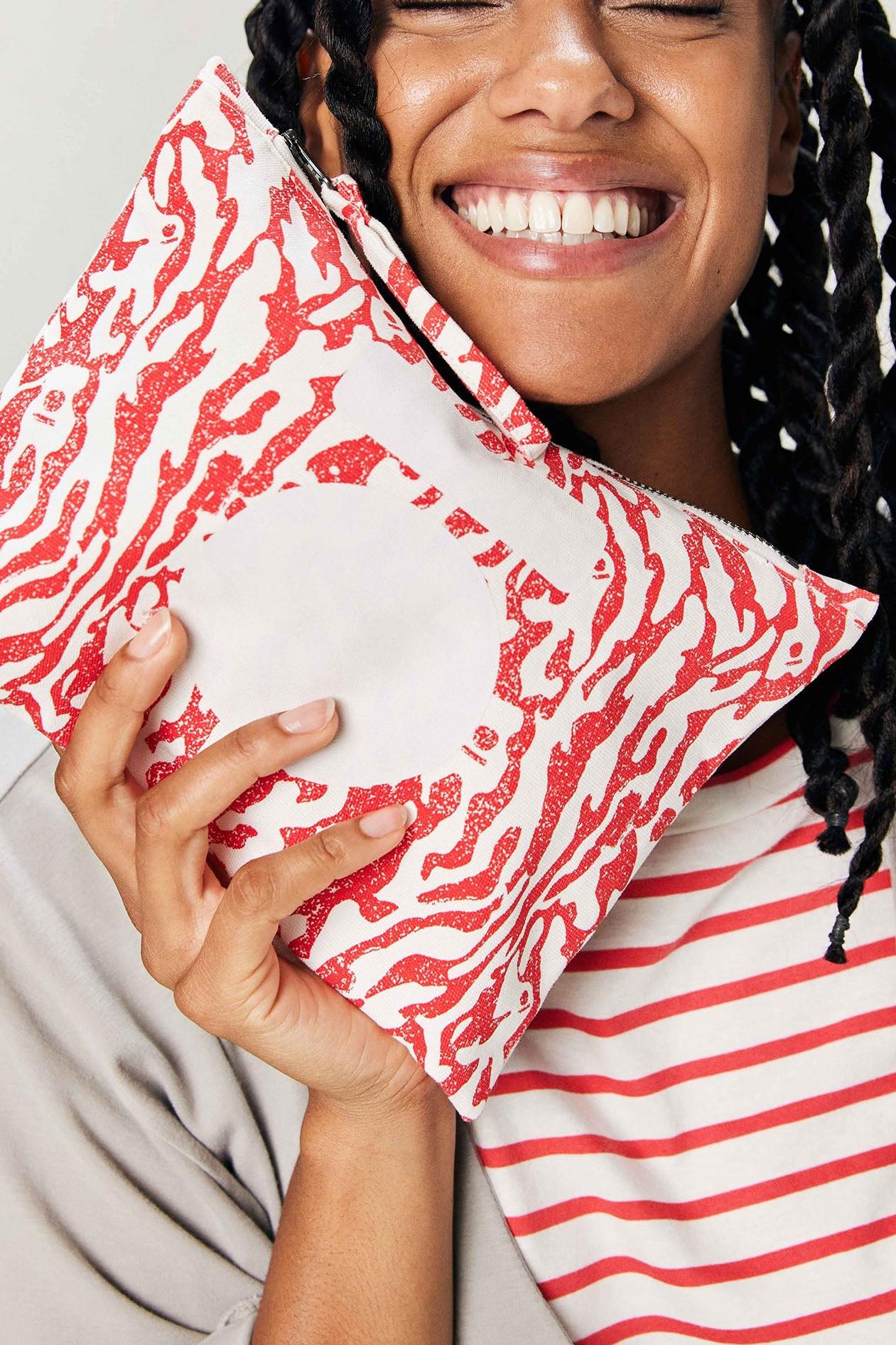 CANVAS CLUTCH ZEBRA