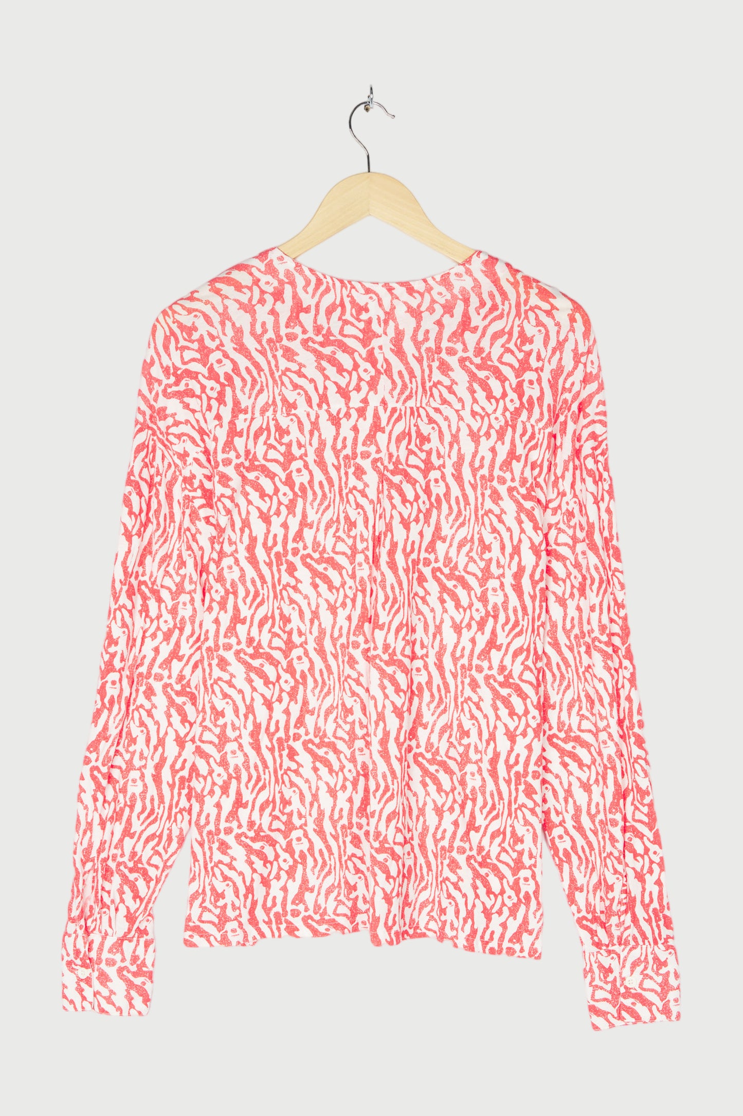 V-NECK BLOUSE ZEBRA JERSEY