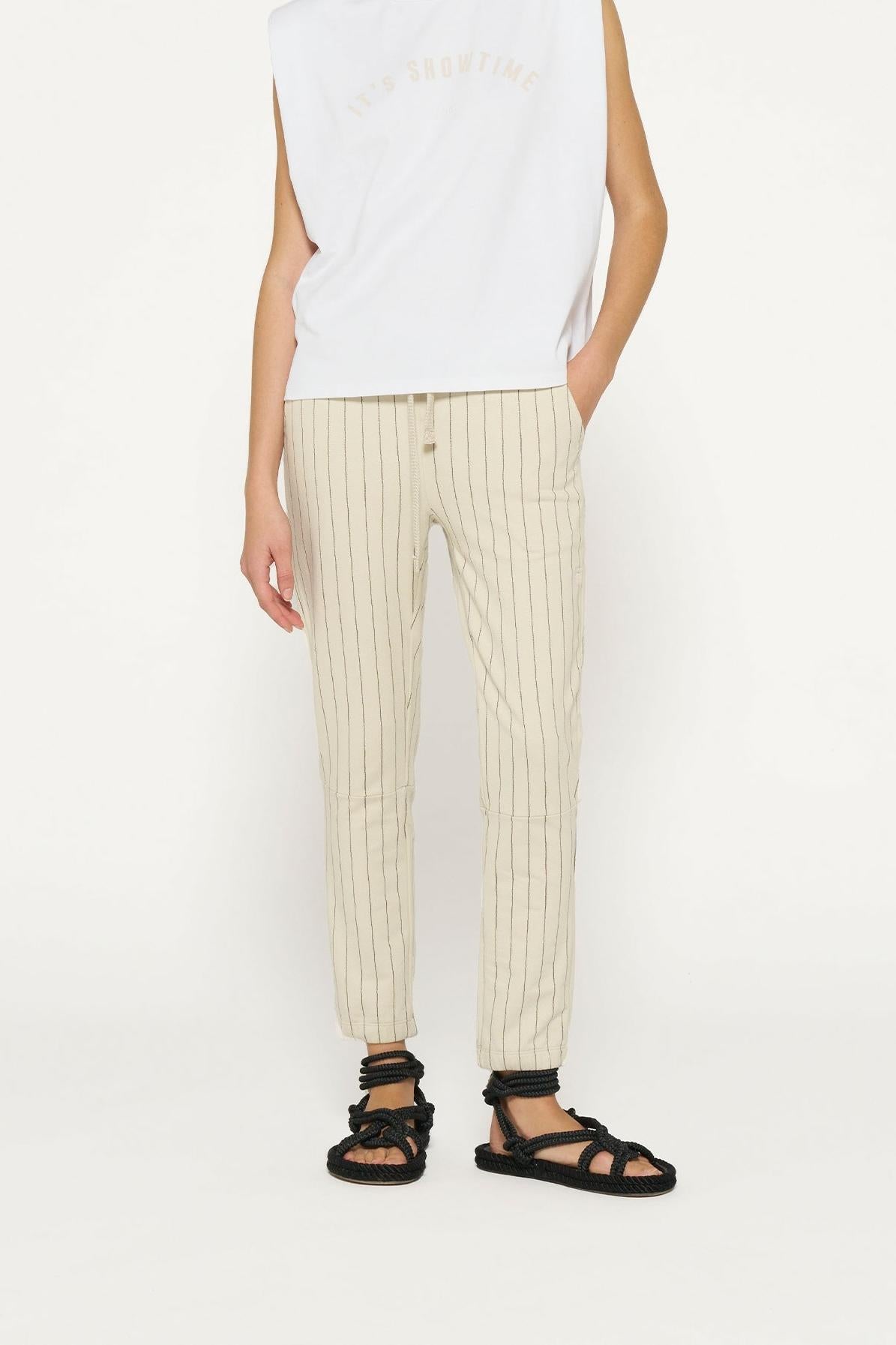 CROPPED JOGGER PINSTRIPE