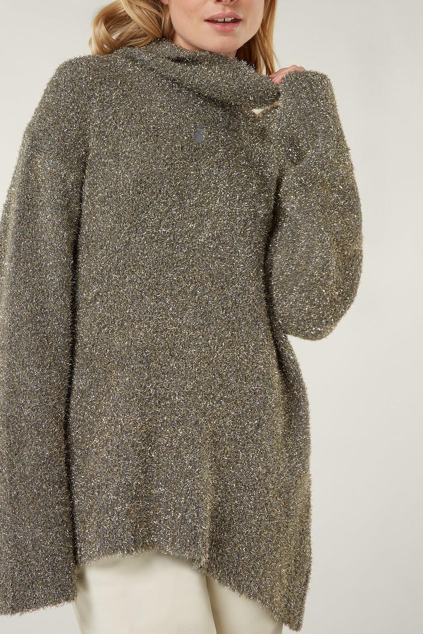 OVERSIZED TURTLENECK SWEATER LUREX