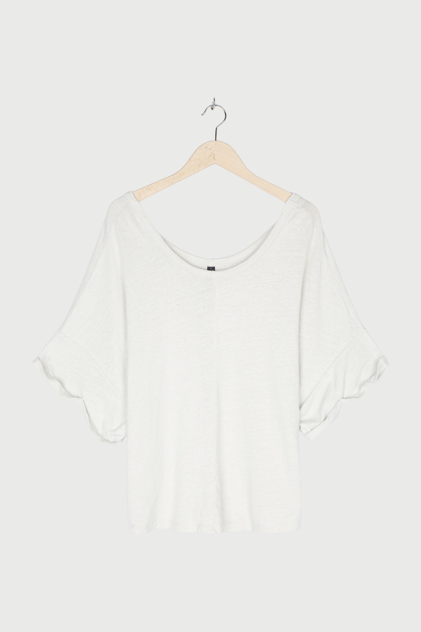 WIDE NECK TEE LINEN