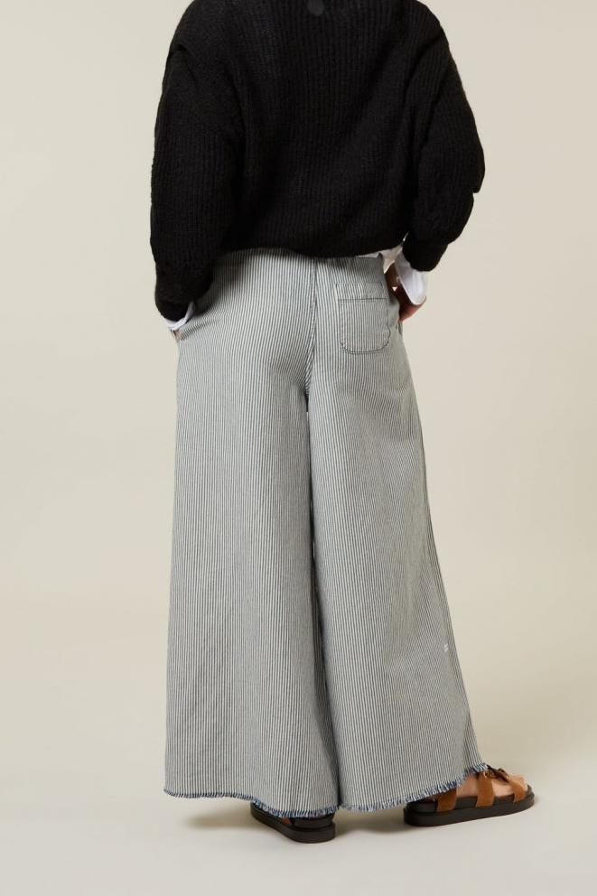 WIDE PANTS DENIM STRIPE