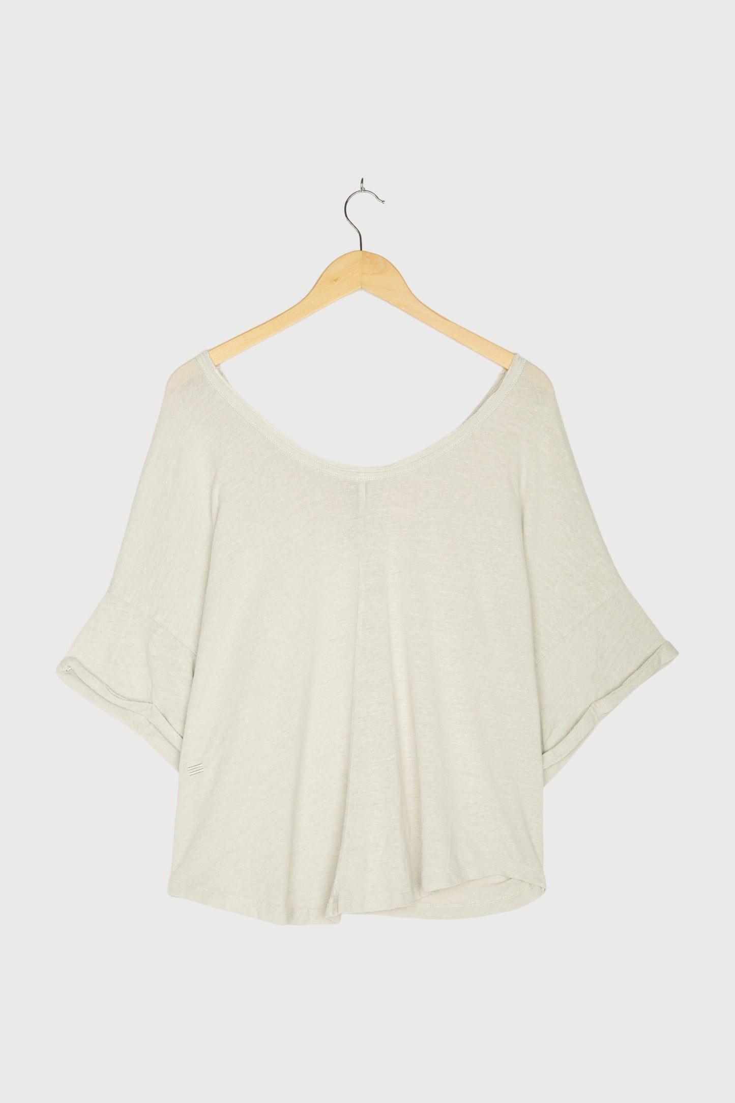 WIDE NECK TEE LINEN