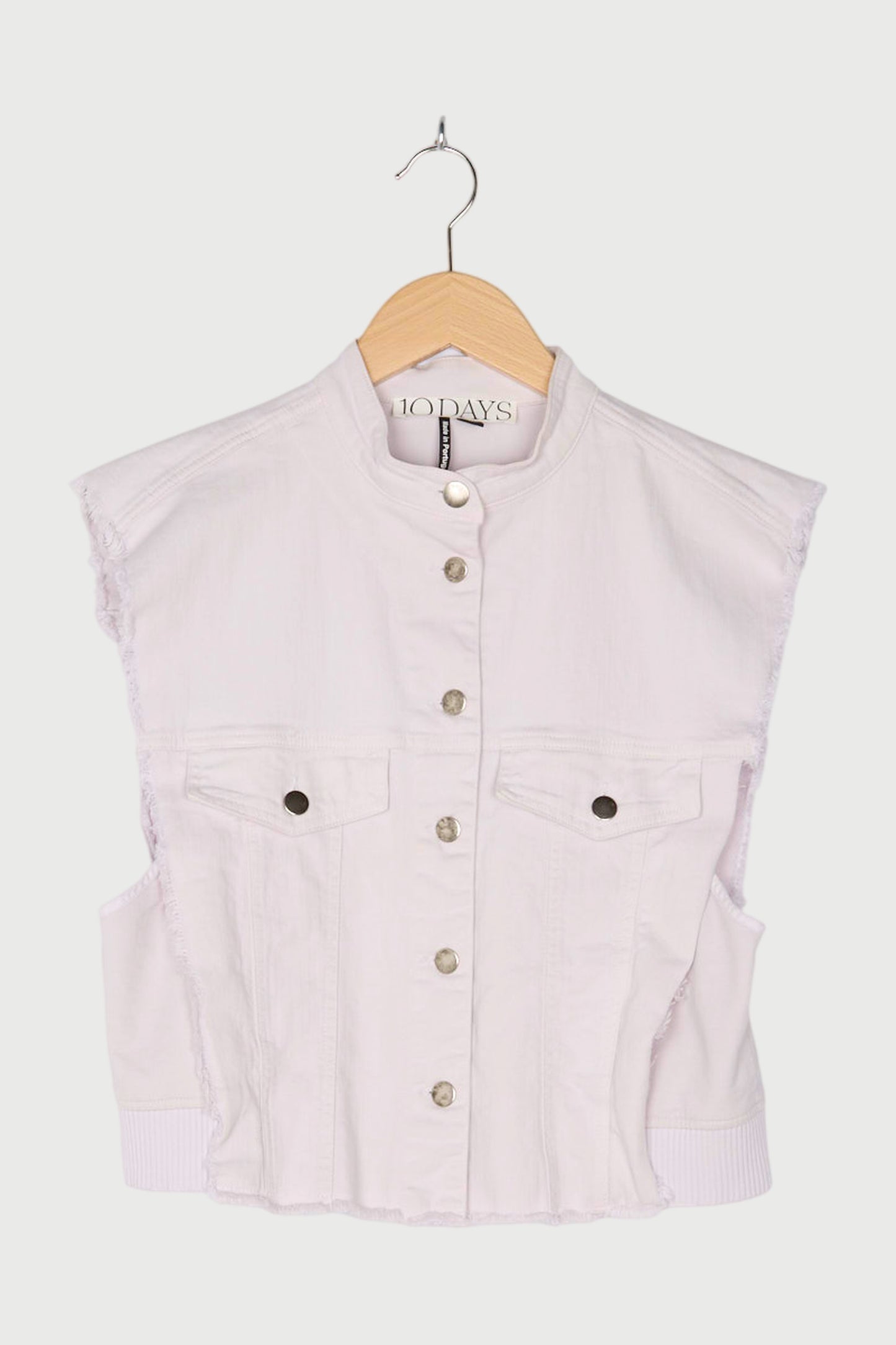 CROPPED TWILL GILET