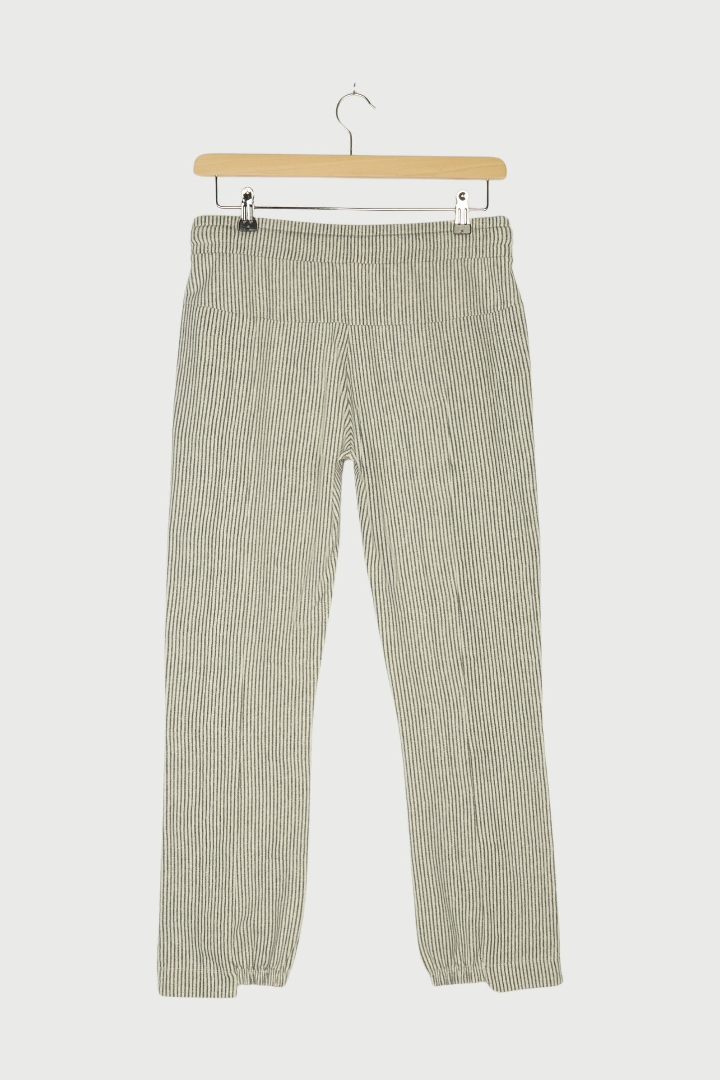 straight jogger denim stripe