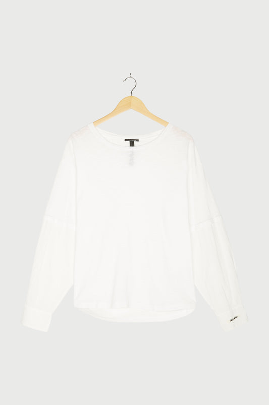 WOVEN SLEEVE TEE