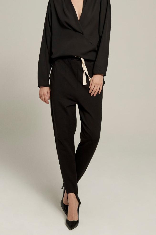 OVERLAP DRAPED BLOUSE