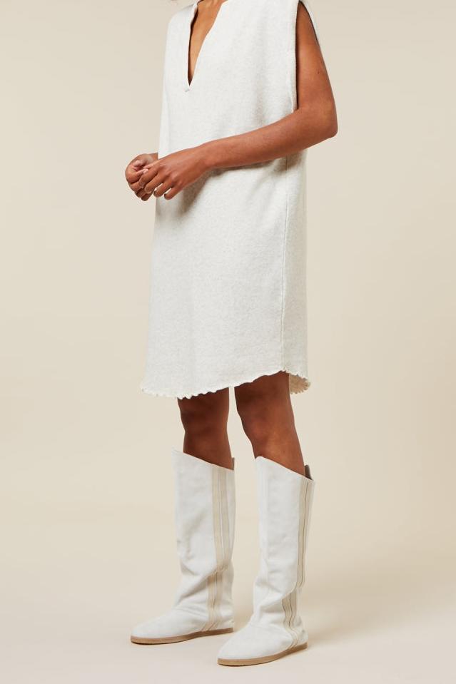 V-NECK DRESS FLEECE