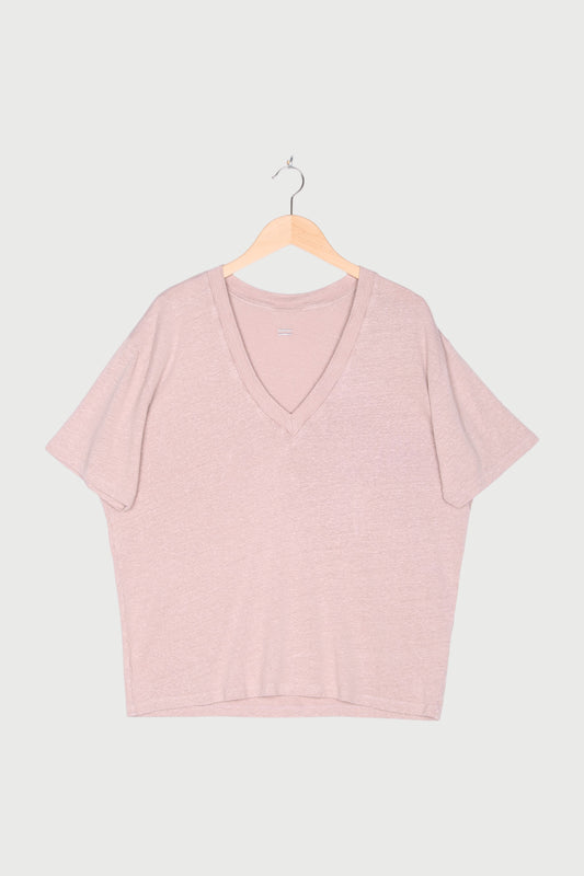 V-NECK TEE LINEN