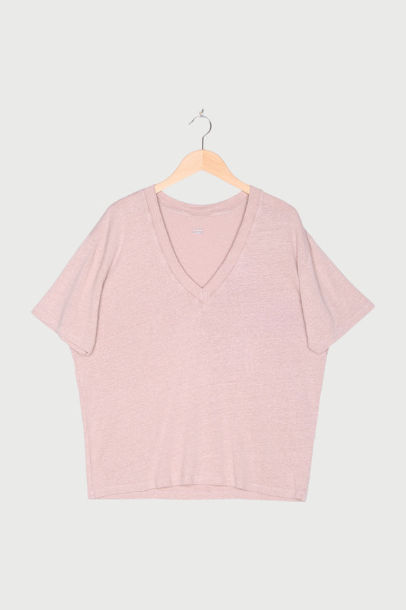 V-NECK TEE LINEN