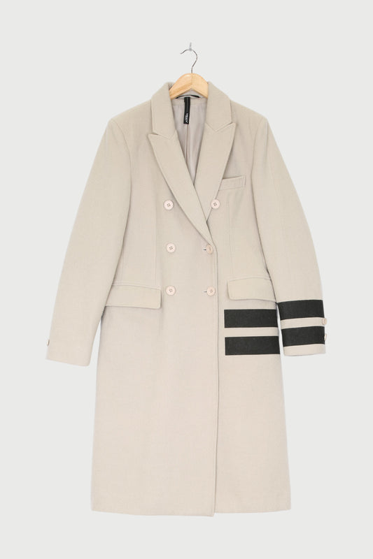 WOOL COAT TWO STRIPE