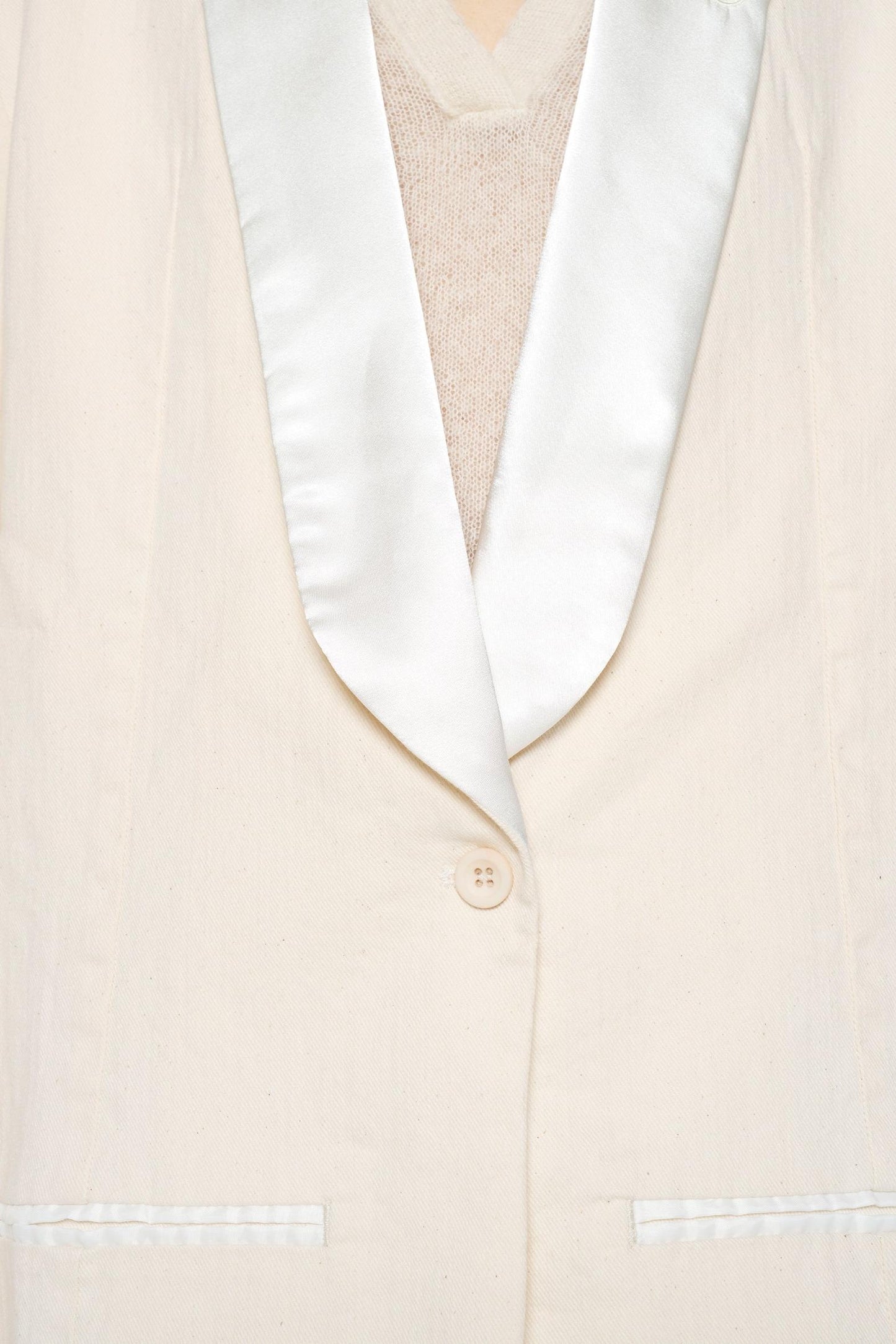 SMOKING BLAZER SLUB TWILL
