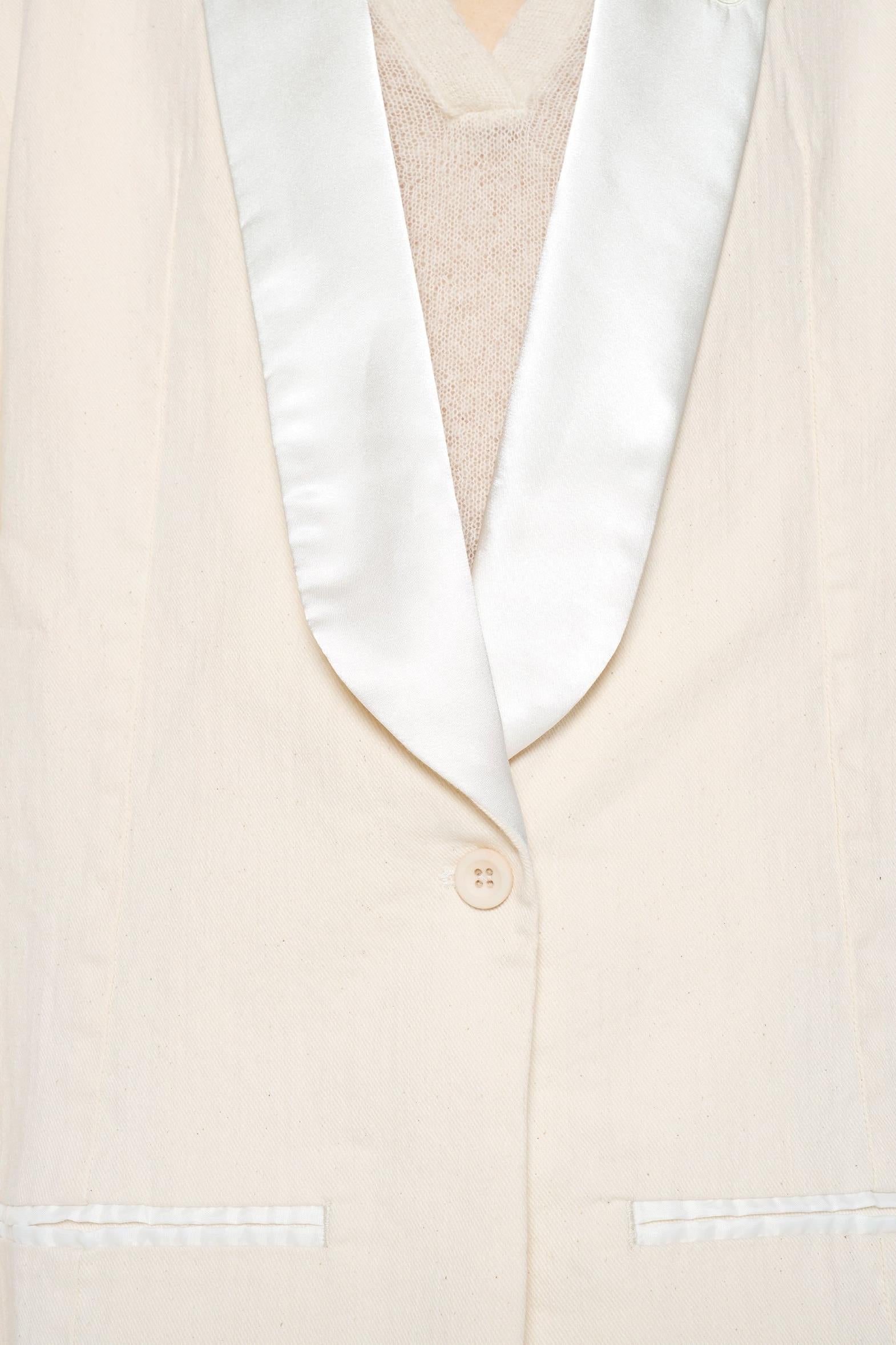 SMOKING BLAZER SLUB TWILL