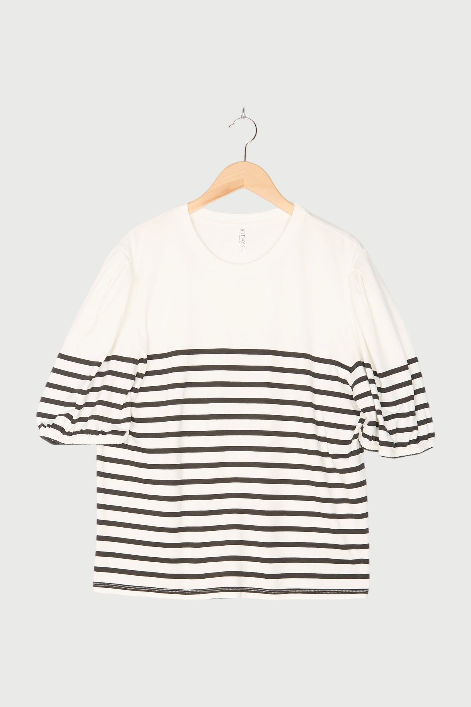 BALLOON SLEEVE TEE STRIPES