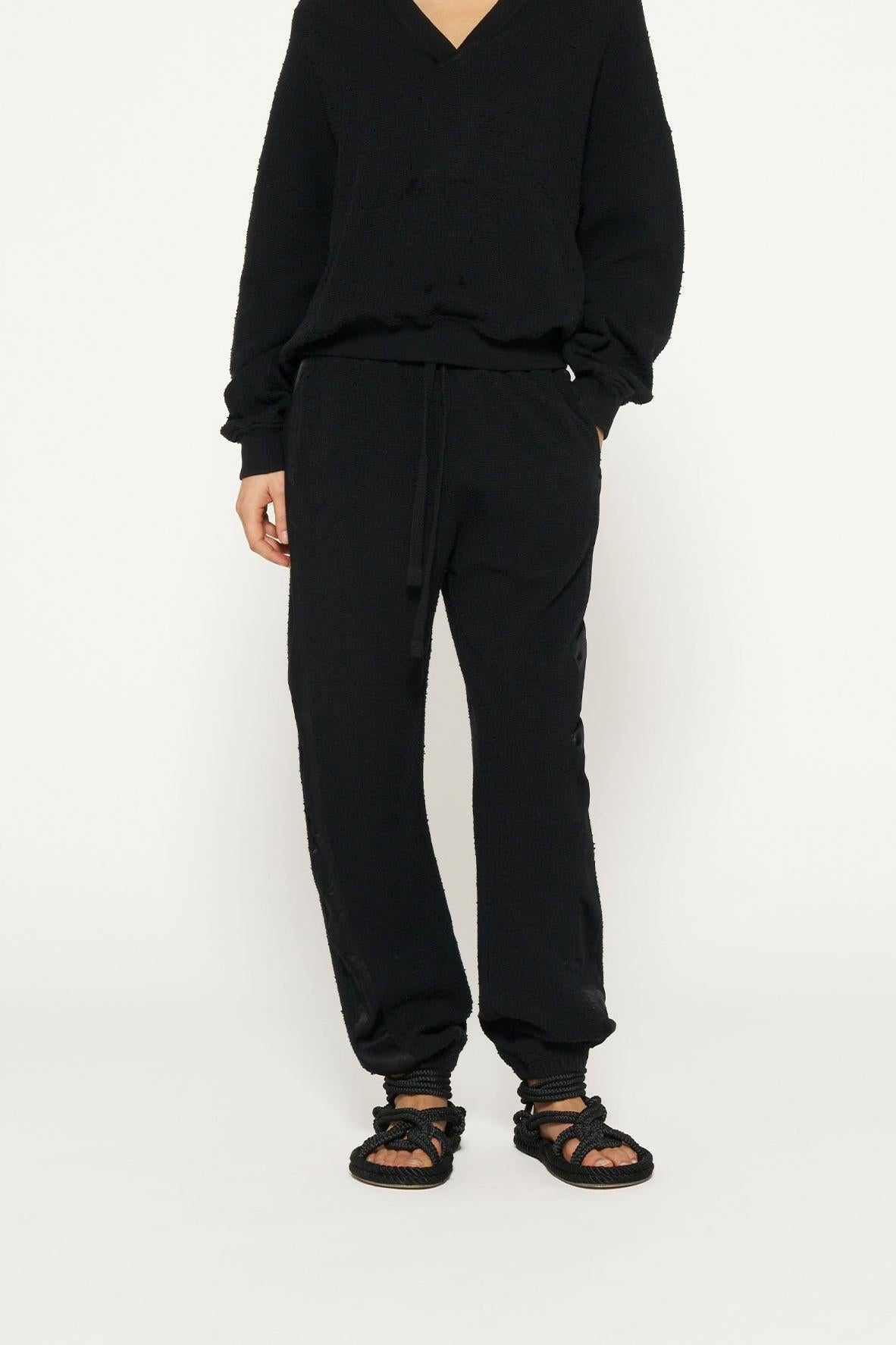 TEXTURE FLEECE POLO SWEATER