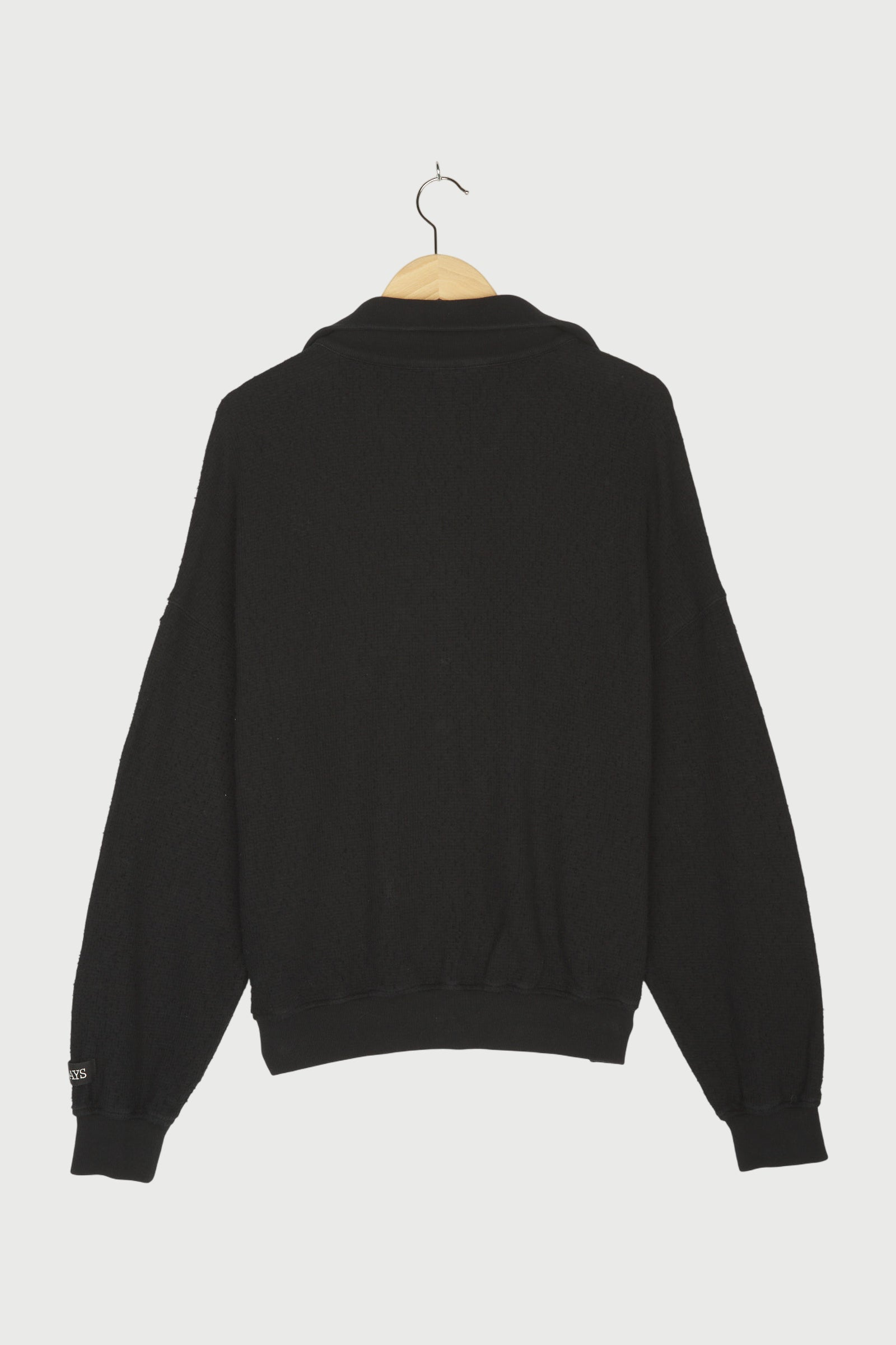 TEXTURE FLEECE POLO SWEATER