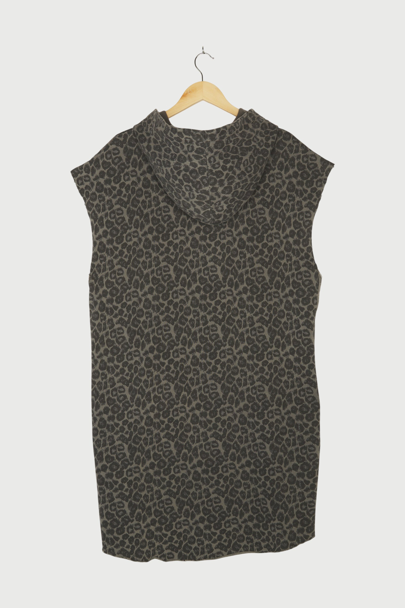 HOODIE DRESS FADE OUT LEOPARD