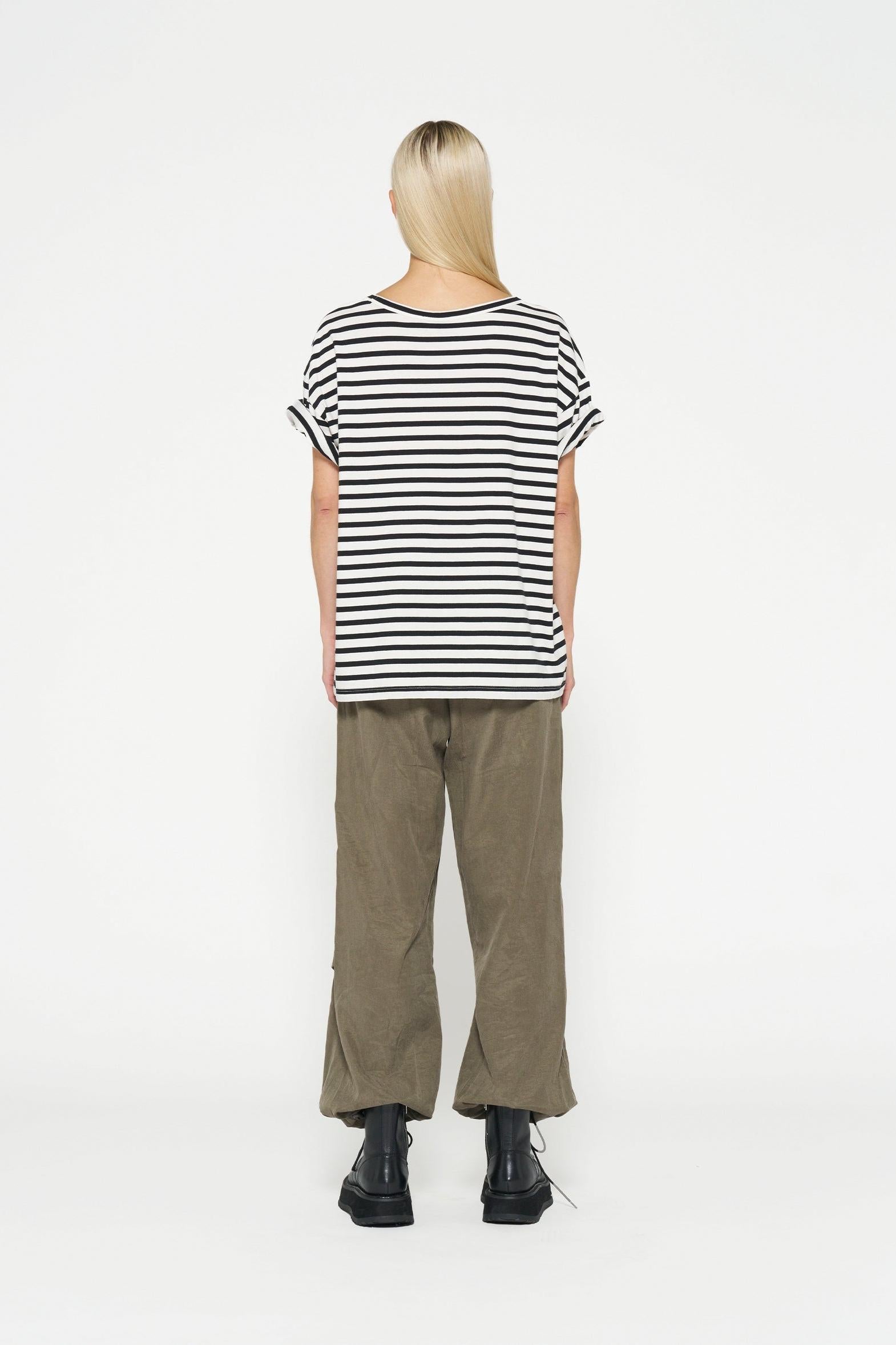TEE STRIPE SEQUINS LOGO