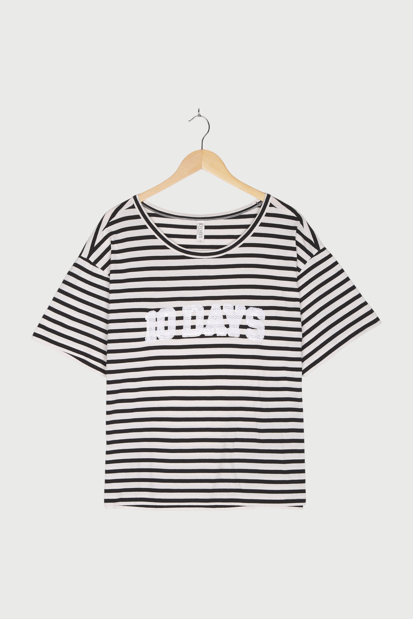TEE STRIPE SEQUINS LOGO