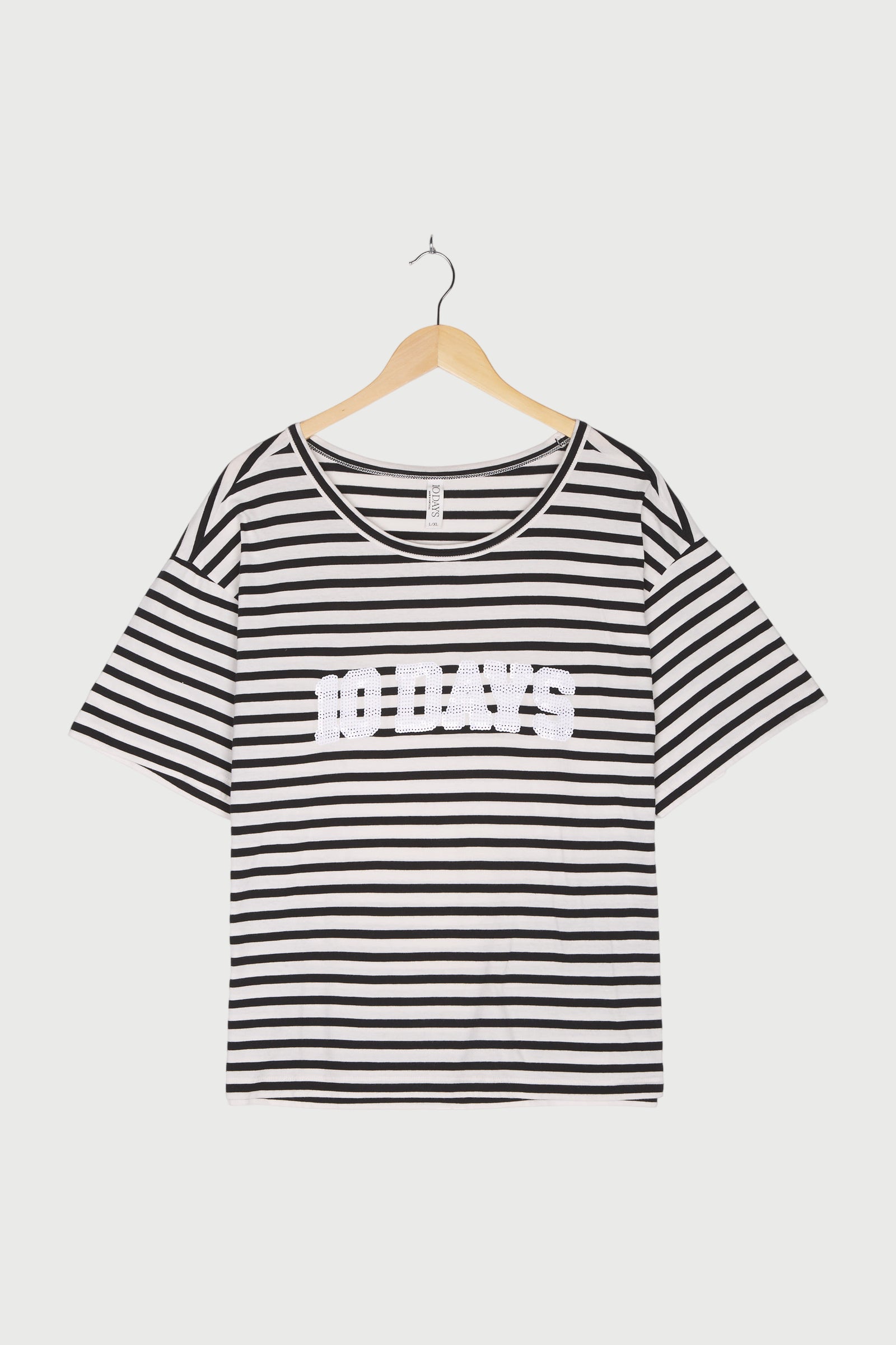 TEE STRIPE SEQUINS LOGO