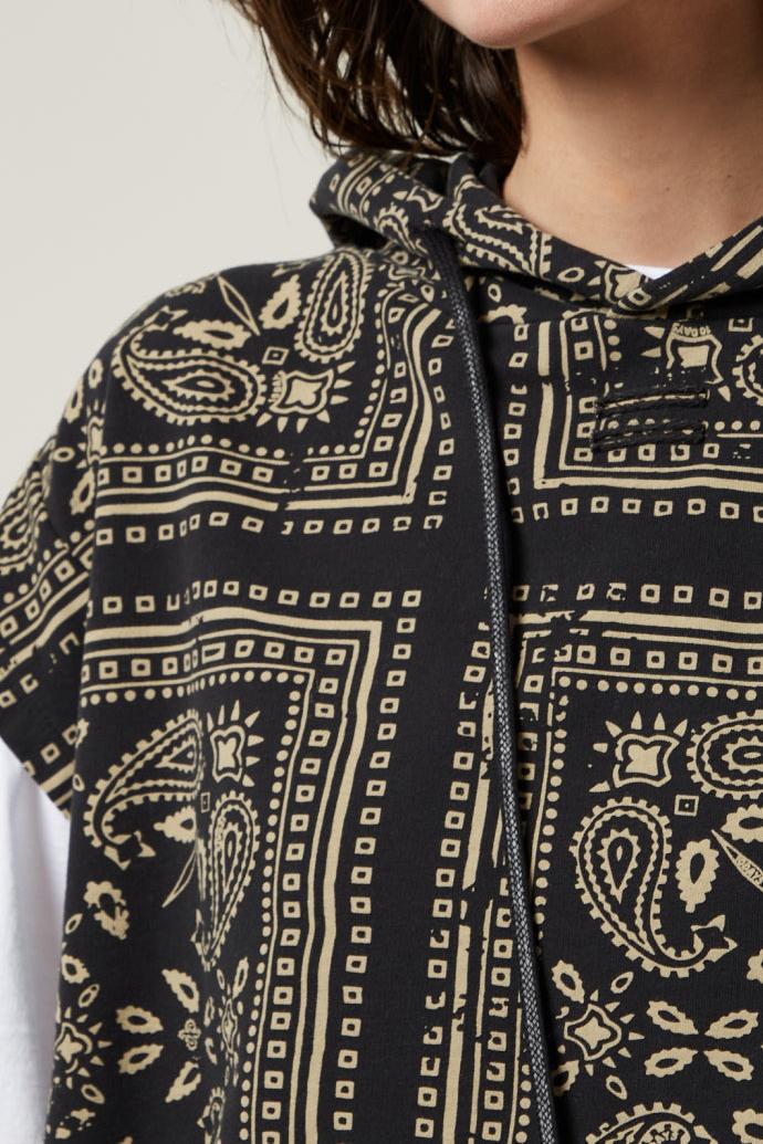 SHORT HOODIE PAISLEY