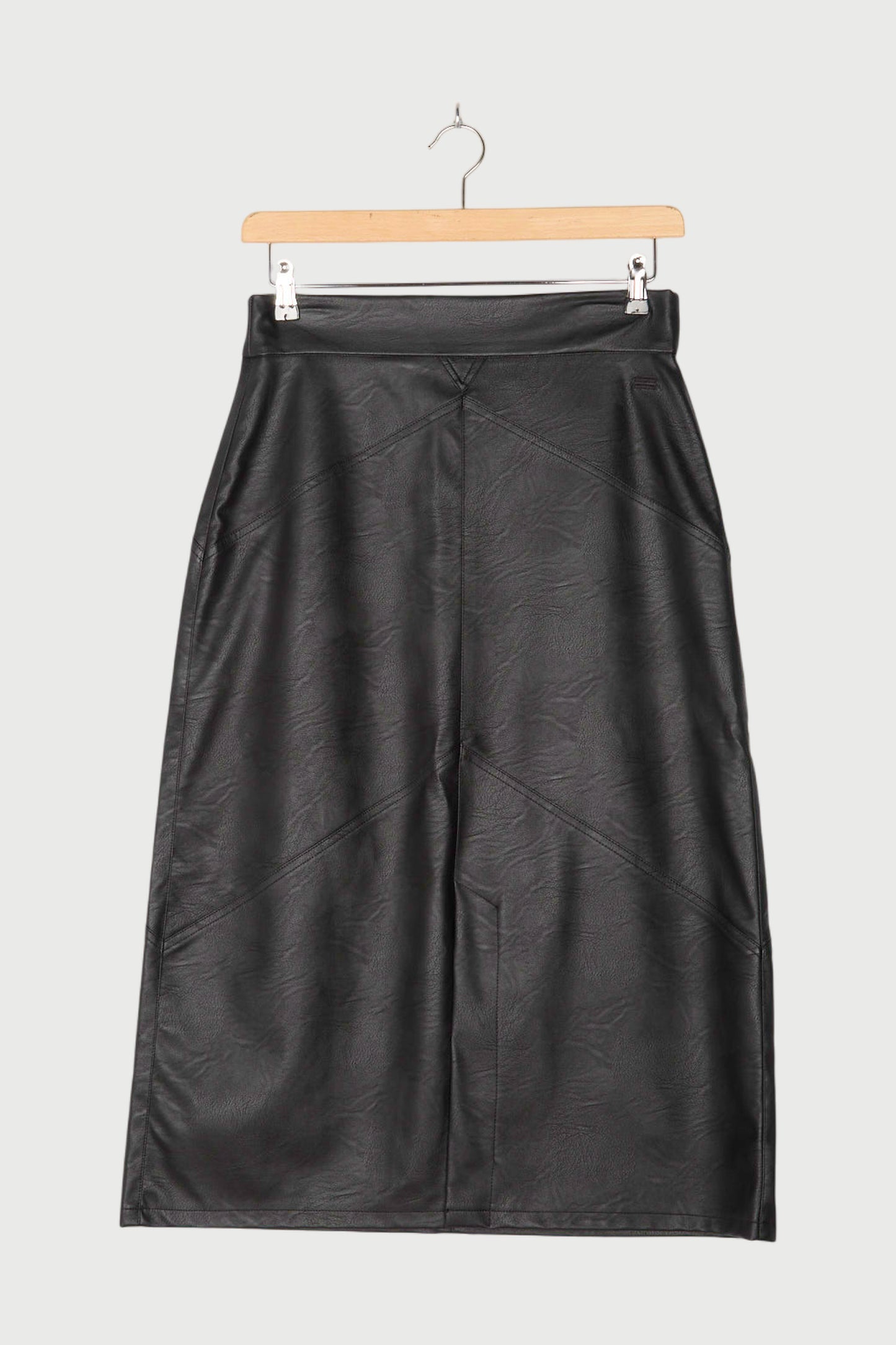 LEATHERLOOK MIDI SKIRT