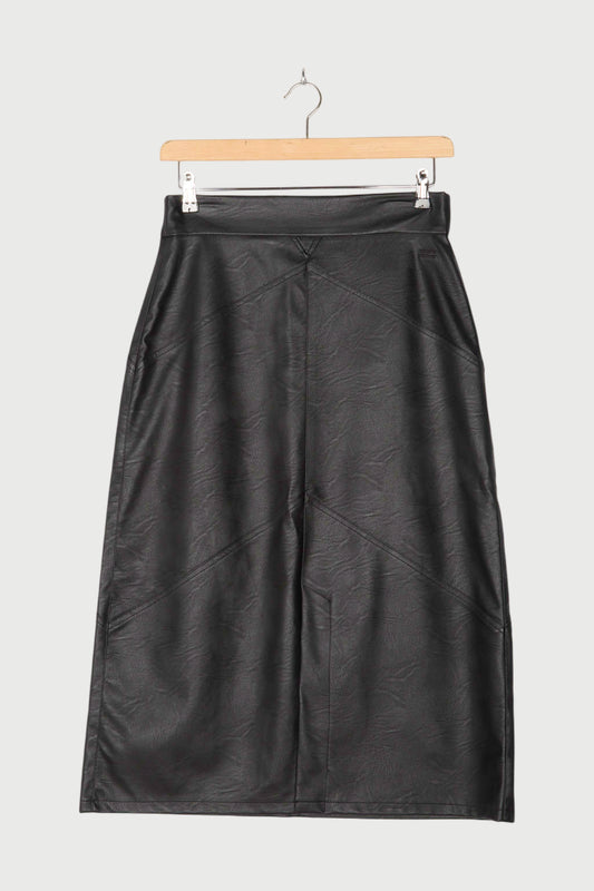 LEATHERLOOK MIDI SKIRT
