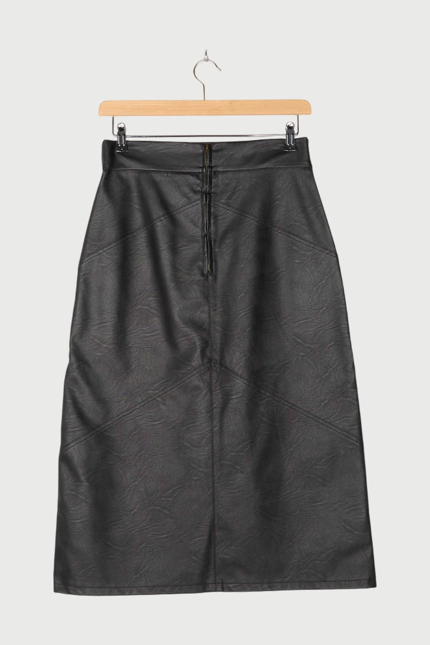 LEATHERLOOK MIDI SKIRT
