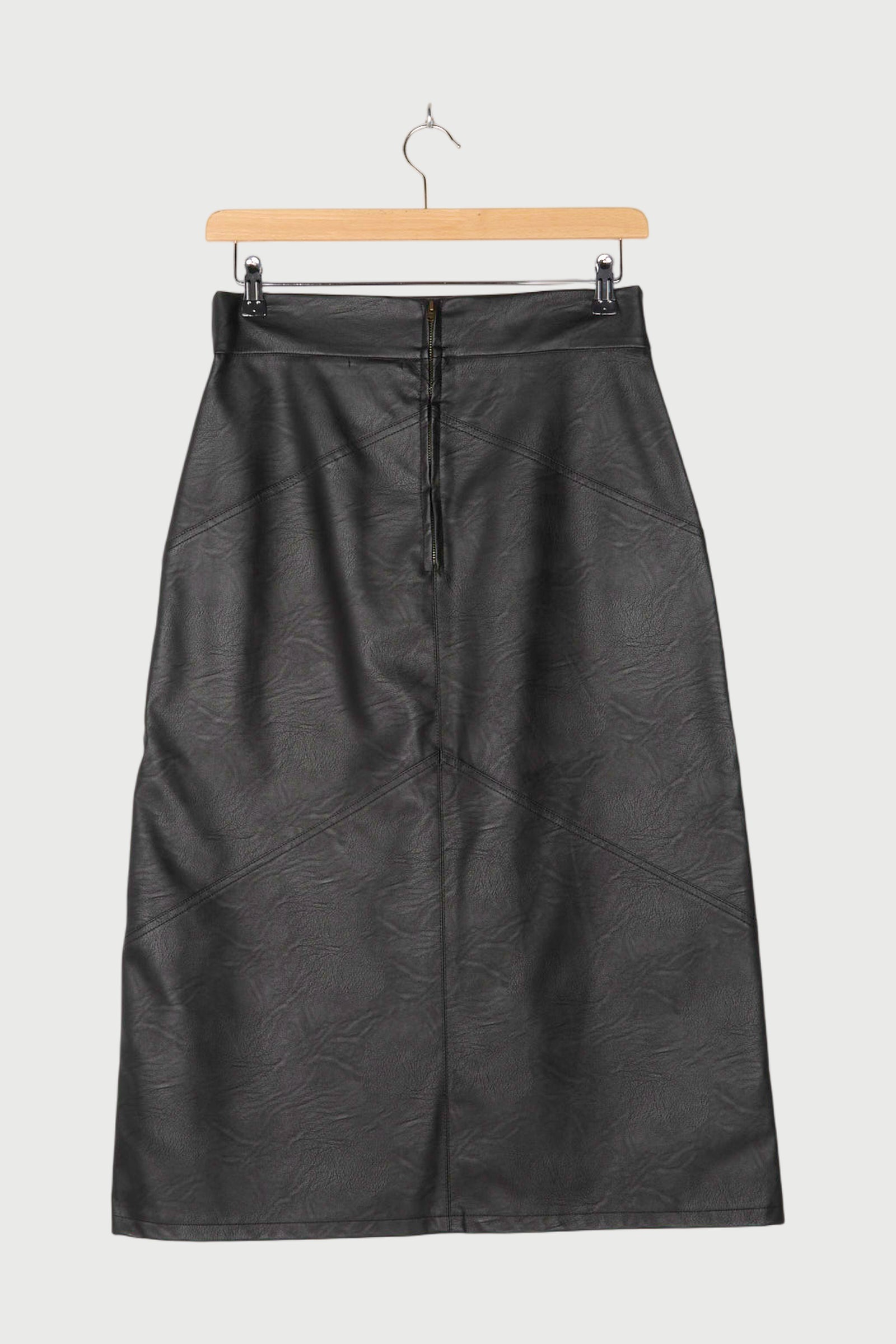 LEATHERLOOK MIDI SKIRT