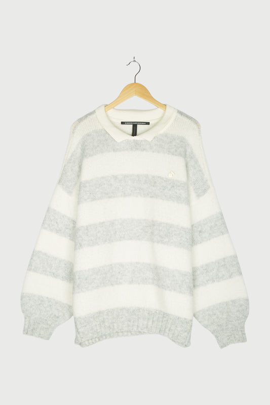 STRIPED POLO SWEATER KNIT
