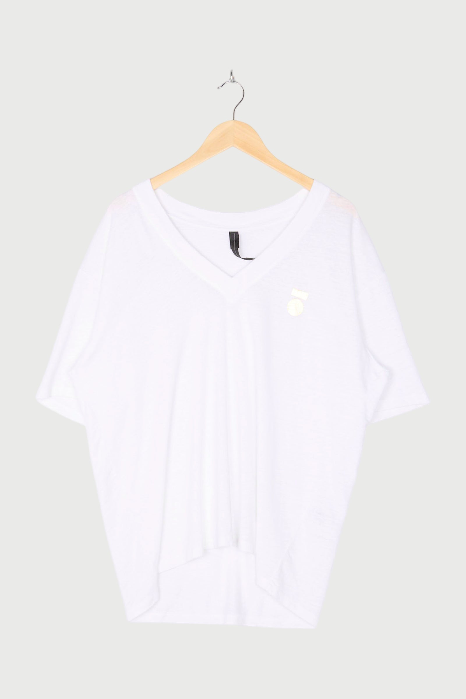 LOW V-NECK TEE LINEN