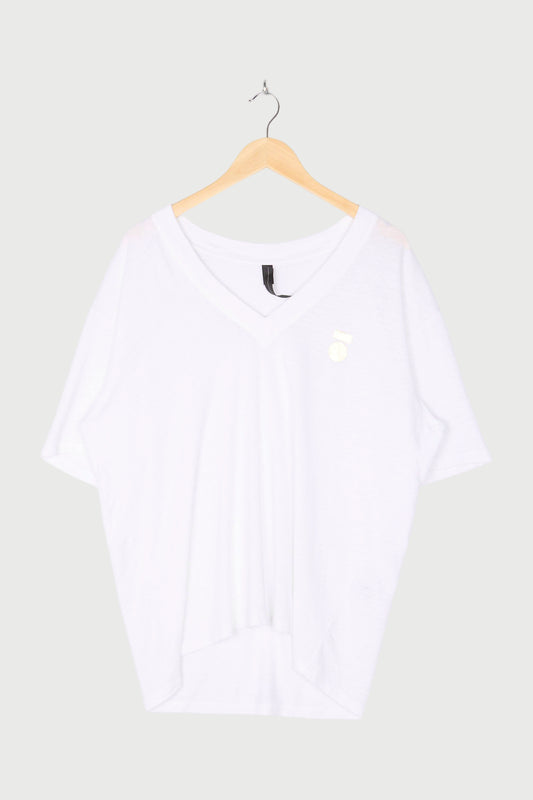 LOW V-NECK TEE LINEN