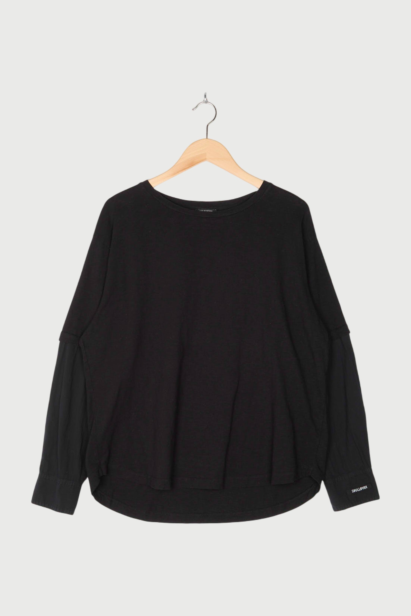 WOVEN SLEEVE TEE