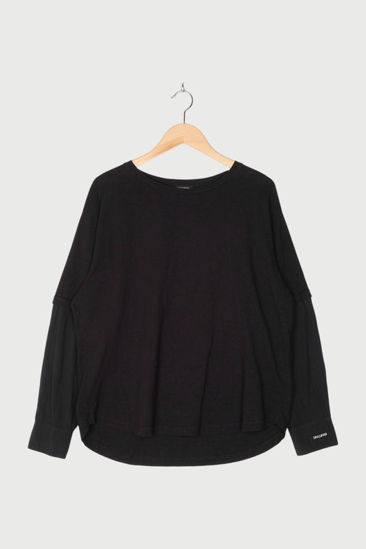 WOVEN SLEEVE TEE
