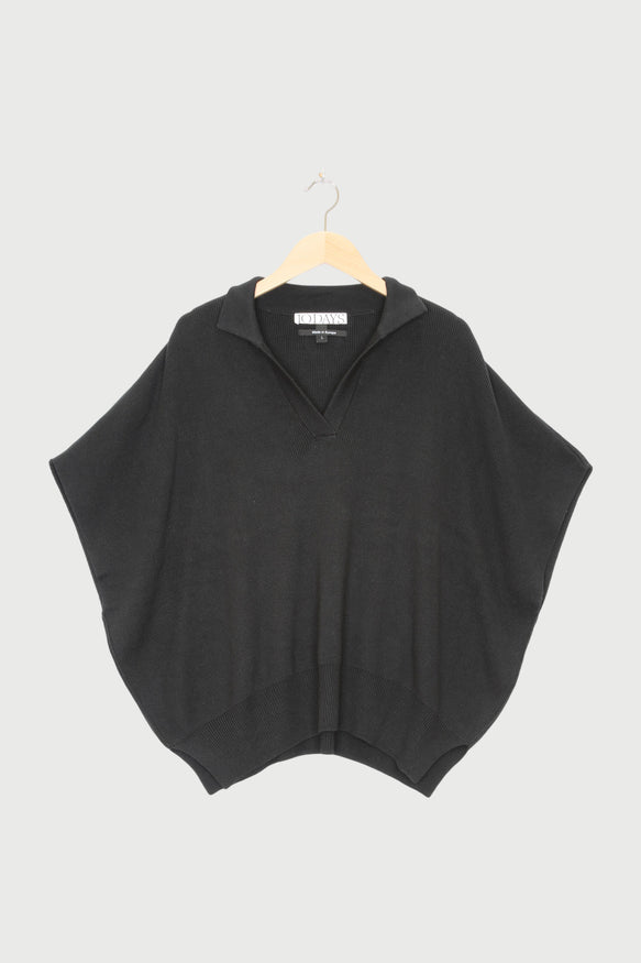 SHORT SLEEVE KNIT SWEATER