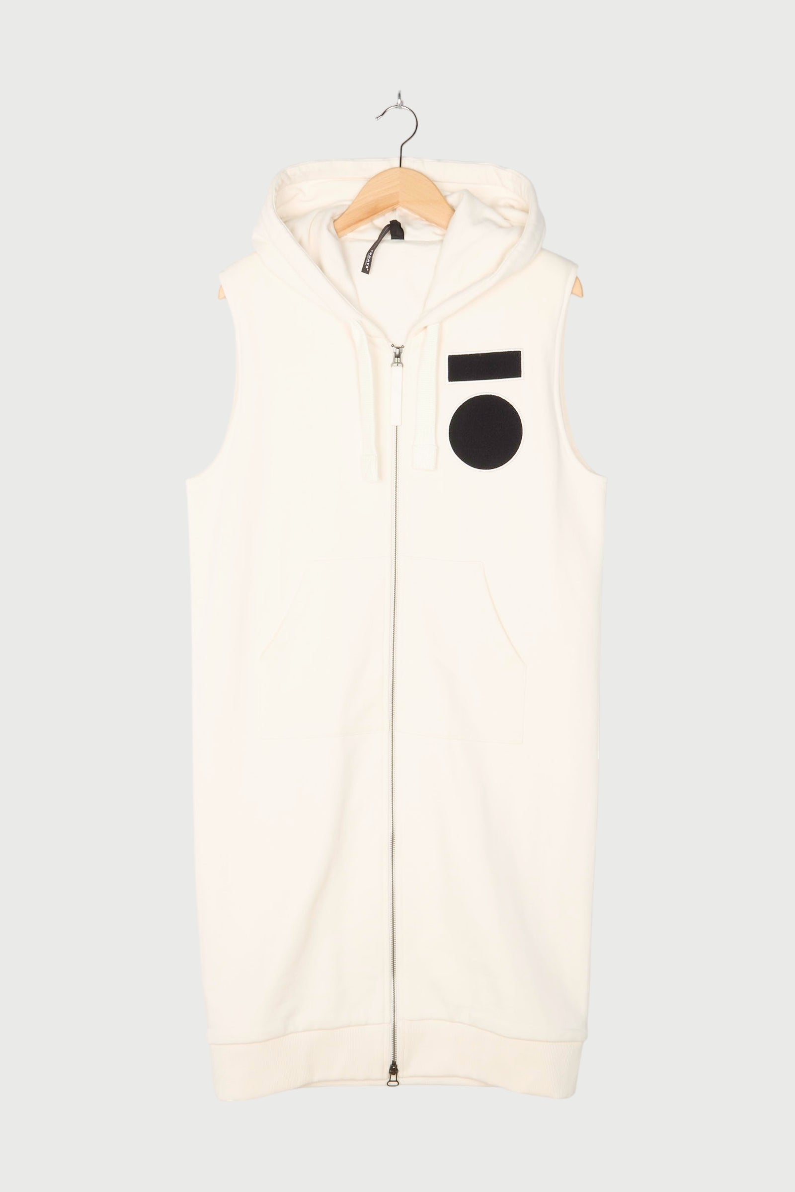 SLEEVELESS HOODIE CARDIGAN