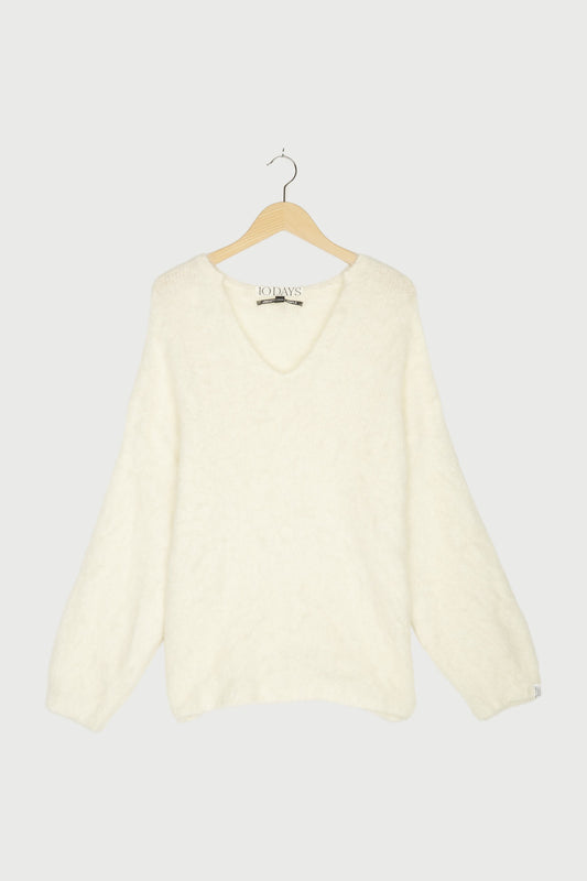 oversized sweater hairy knit