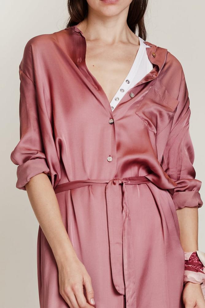 FLOWY SHIRT DRESS