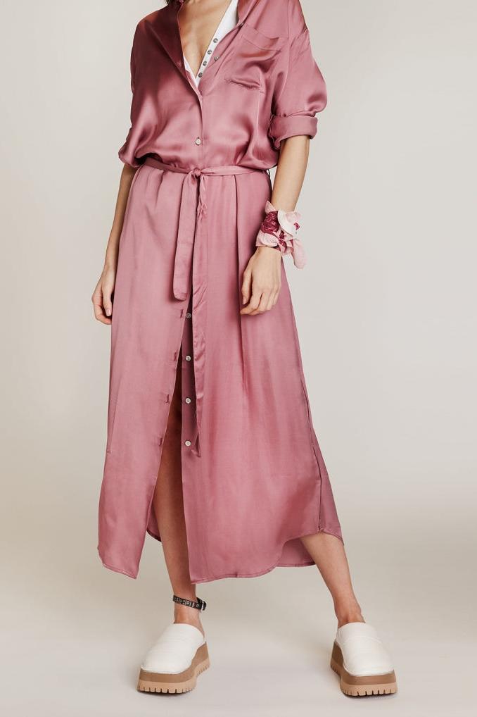 FLOWY SHIRT DRESS