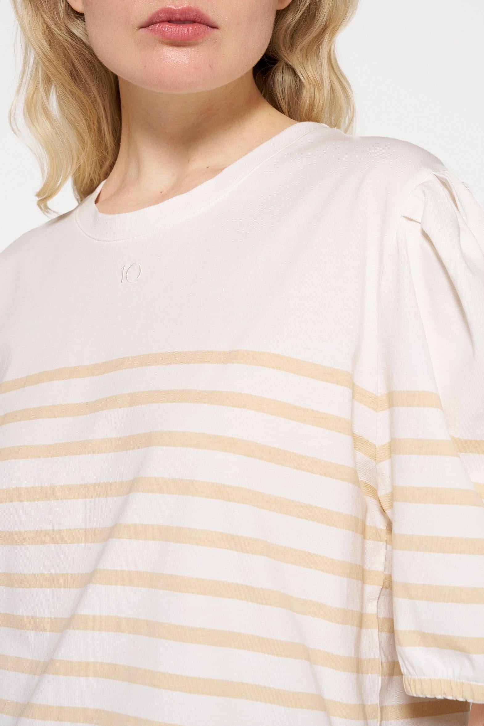 BALLOON SLEEVE TEE STRIPES