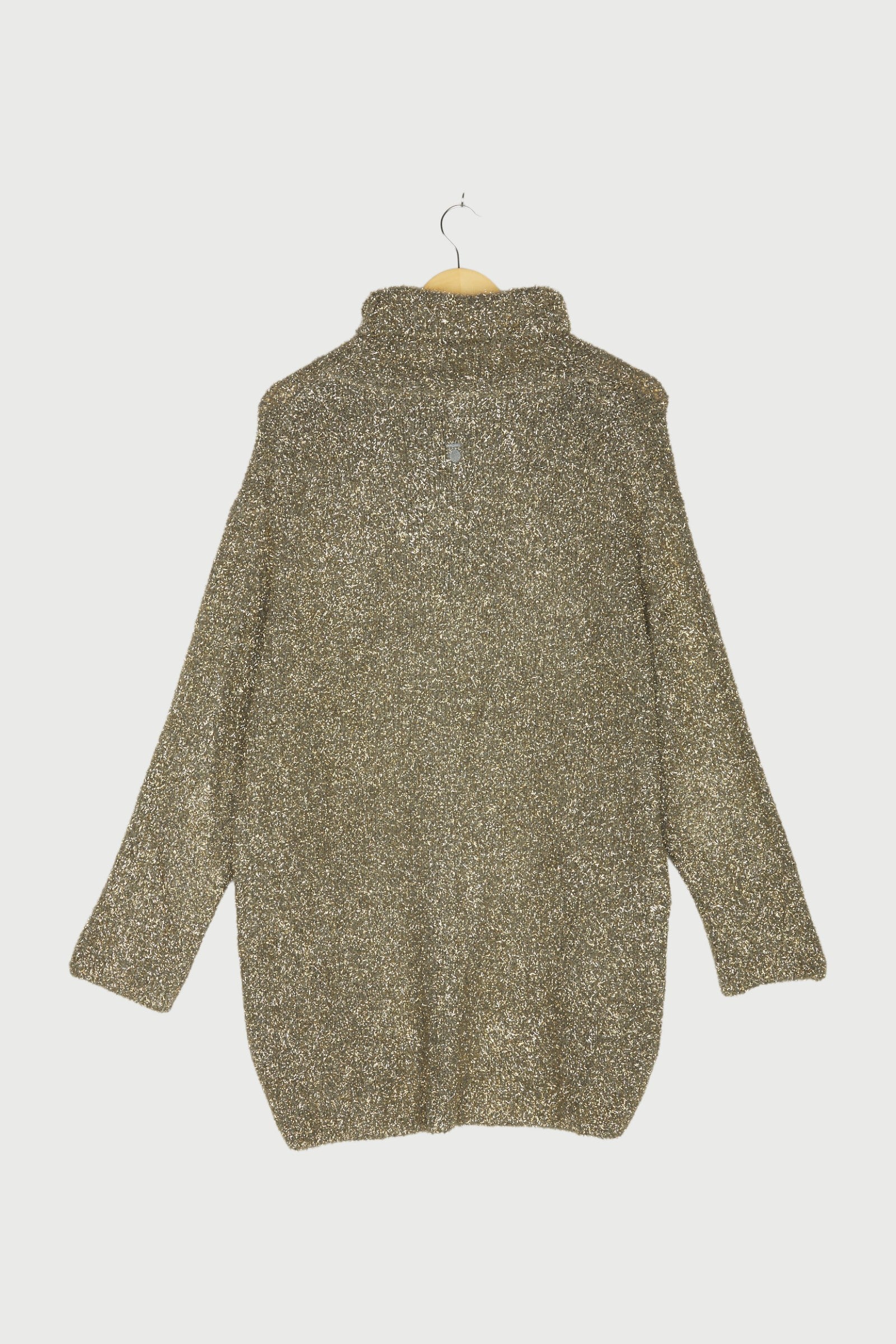 oversized turtleneck sweater lurex